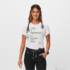 Figs I Am A Physician Supersoft Shortsleeve Underscrub
